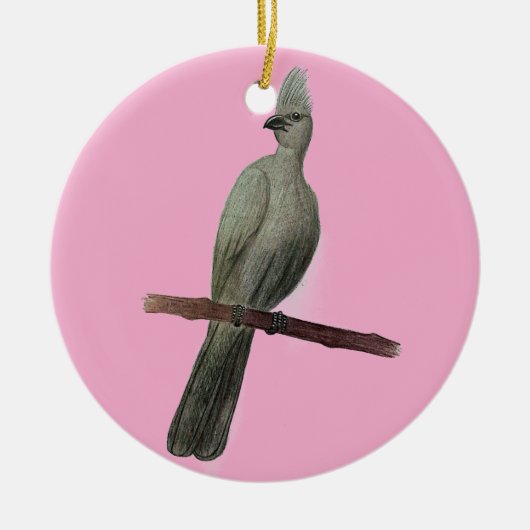 グレイ遠くにゴ鉛筆スケッチ セラミックオーナメント (正面)