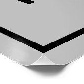 グレイ長方形のビジネスブランド光沢ポスター ポスター (コーナー)