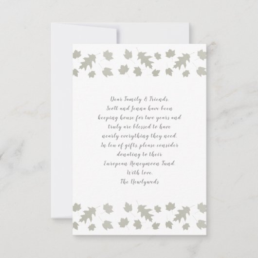 グレイ離れエンクロージャカードの使用 招待状 (正面)