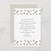 グレイ離れエンクロージャカードの使用 招待状 (正面/裏面)