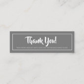 グレイ |お客様に感謝のミニカード スキニー名刺 (正面)