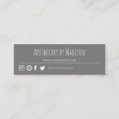 グレイ |お客様に感謝のミニカード スキニー名刺 (裏面)