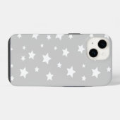 グレイ かわいい 星 iPhoneケース (裏面横)