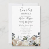 グレイ&エレガントピーチカップルズシャワー招待状 招待状 (正面)