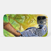 グレイ・オウム・パーチ Case-Mate iPhoneケース (裏面(横))