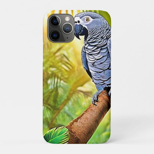 グレイ・オウム・パーチ Case-Mate iPhoneケース (裏)