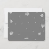 グレイ クリスマス スターズ ホリデー フォト カード (裏面)