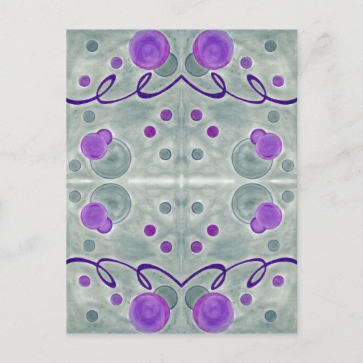 グレイ グローブ ブランケット ポストカード (正面)