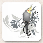 グレイ・コッカティエル コースター (正面)