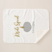 グレイ ゴールデン パンプキン 秋の花嫁チーム 現代 シェルパブランケット (正面(横))