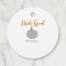 グレイ ゴールデン パンプキン 秋の花嫁チーム 現代 フェイバータグ