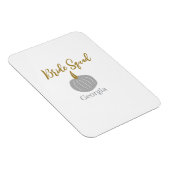 グレイ ゴールデン パンプキン 秋の花嫁チーム 現代 マグネット (右側)