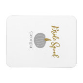 グレイ ゴールデン パンプキン 秋の花嫁チーム 現代 マグネット (横)