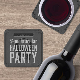 グレイ・スカル・スプークタキュラー・ハロウィンパーティー スクエアペーパーコースター