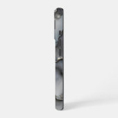 グレイ スレートと小石 iPhone 16ケース (左側面)