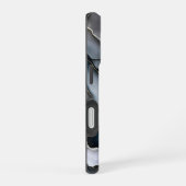グレイ スレートと小石 iPhone 16ケース (右側面)