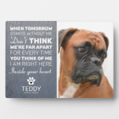 グレイ スレート ペット メモリアル | 追悼 犬の記念品 フォトプラーク (正面)