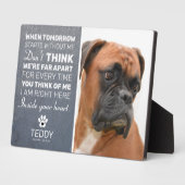 グレイ スレート ペット メモリアル | 追悼 犬の記念品 フォトプラーク (側面)