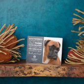 グレイ スレート ペット メモリアル | 追憶の犬の記念品 フォトプラーク (側面)