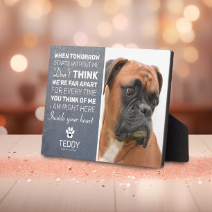 グレイ スレート ペット メモリアル   追憶の犬の記念品 フォトプラーク