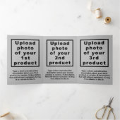 グレイ・セント・パトリックの日ビジネス3つ折カード 三つ折りカード (内部)