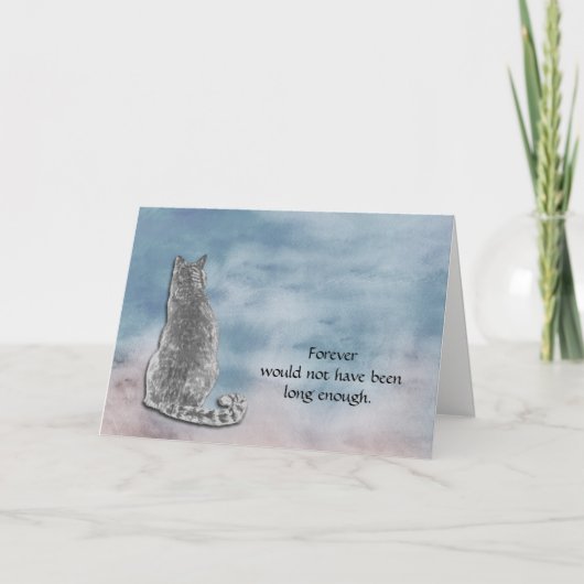 グレイ・タビー猫悔やみや弔慰弔意カードの紛失 シーズンカード (正面)