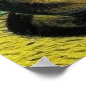 グレイ・タビー・キャット・星空のナイトアートファン・ゴッホ ポスター (角)