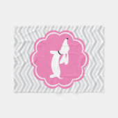 グレイ&ピンクウィナードグダシュントベビーブランケット フリースブランケット (正面(横))