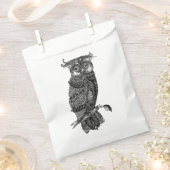 グレイ・フクロウ フェイバーバッグ (クリップ留めされた状態)