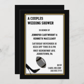 グレイ&ブラックサッカーウェディングシャワー招待状 招待状 (正面/裏面)