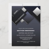 グレイ・ブラック・サプライズ80thバースデーパーティー 招待状 (正面)