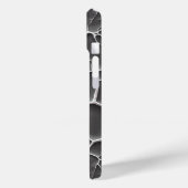 グレイ ブランチ テクスチャー iPhone カバー ミニマル スタイル (裏面 / 左)