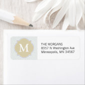 グレイ&ベージュシェフモダンロンカスタムモノグラム ラベル (インサイチュ)