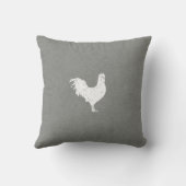 グレイ&ホワイトフパーソナライズされたァームスウィートファーム クッション (裏面)