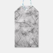 グレイ&ホワイトマーブルグラム結婚式の引き出物 ギフトタグ (正面)