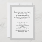 グレイ/ホワイト モダン ヘルス 卒業おめでとうのご案内 招待状 (裏面)