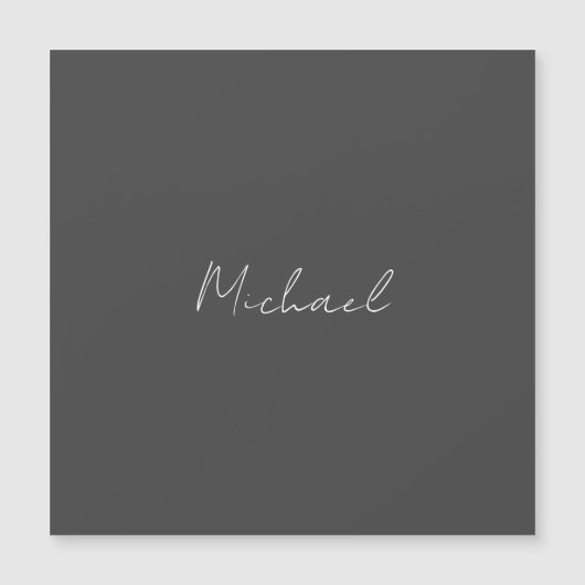 グレイ・ホワイト・手書き・ミニマル・あなたのお名前 (正面)