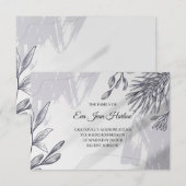 グレイ・ボタニカル・シンパシー・サンキューカード サンキューカード (正面/裏面)