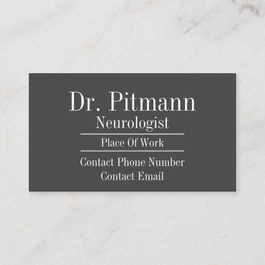 グレイ・マター - ニューロン 名刺 (裏面)