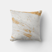 グレイ マーブル ストーン 偽金 筆致 モダン クッション (正面)