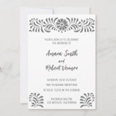 グレイ メキシカン タレヴェラ 結婚式の招待状 案内状 (正面)