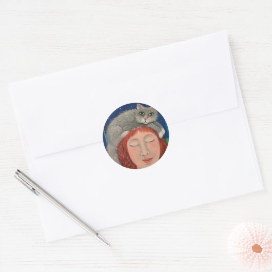 グレイ ラウンドシール (封筒)