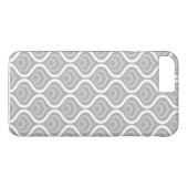 グレイ レトロ ウェーブ Case-Mate iPhoneケース (裏面(横))