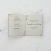 グレイ ロイヤル ウェディング グリーティングズ ウィッシング コングレーツ サンキューカード (内部)