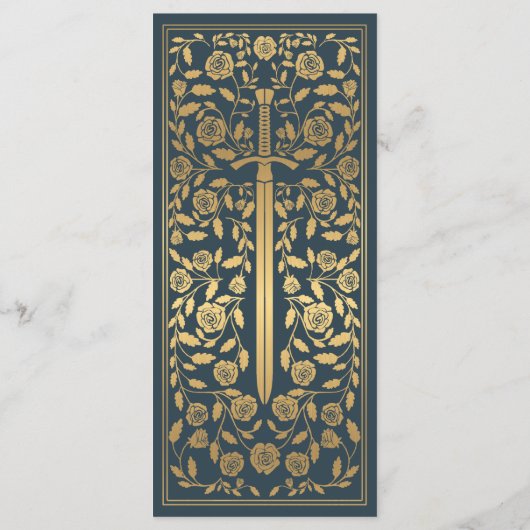 グレイ・ロイヤル・メディエーバル・ソード・ウェディング・フラット・メニュー メニュー (裏面)