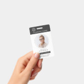 グレイ |社員の写真ID会社のセキュリティ バッジ (手持ち)
