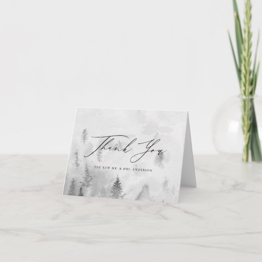 グレエレガントイ冬林結婚ズ サンキューカード (正面)