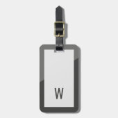 グレエレガントイ幾何モノグラム ラゲッジタグ (正面縦)
