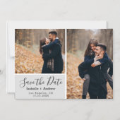 グレエレガントーの写真が日付を保存 マグネット招待状 (正面)