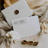 グレエレガントークラシックシックモノグラム差出人住所 ラベル